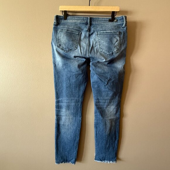 Women's 10 Kut from the Kloth Connie Mid Rise Ankle Skinny Distressing Raw Hem - Picture 3 of 7